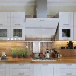 Aurea VII Dunstabzugshaube Umluftset 90cm Aktivkohlefilter Weiß -Haushaltsgeräte Rabatte 60002225 yy 0003 ambient Klarstein Aurea VII Abzugshaube 90cm