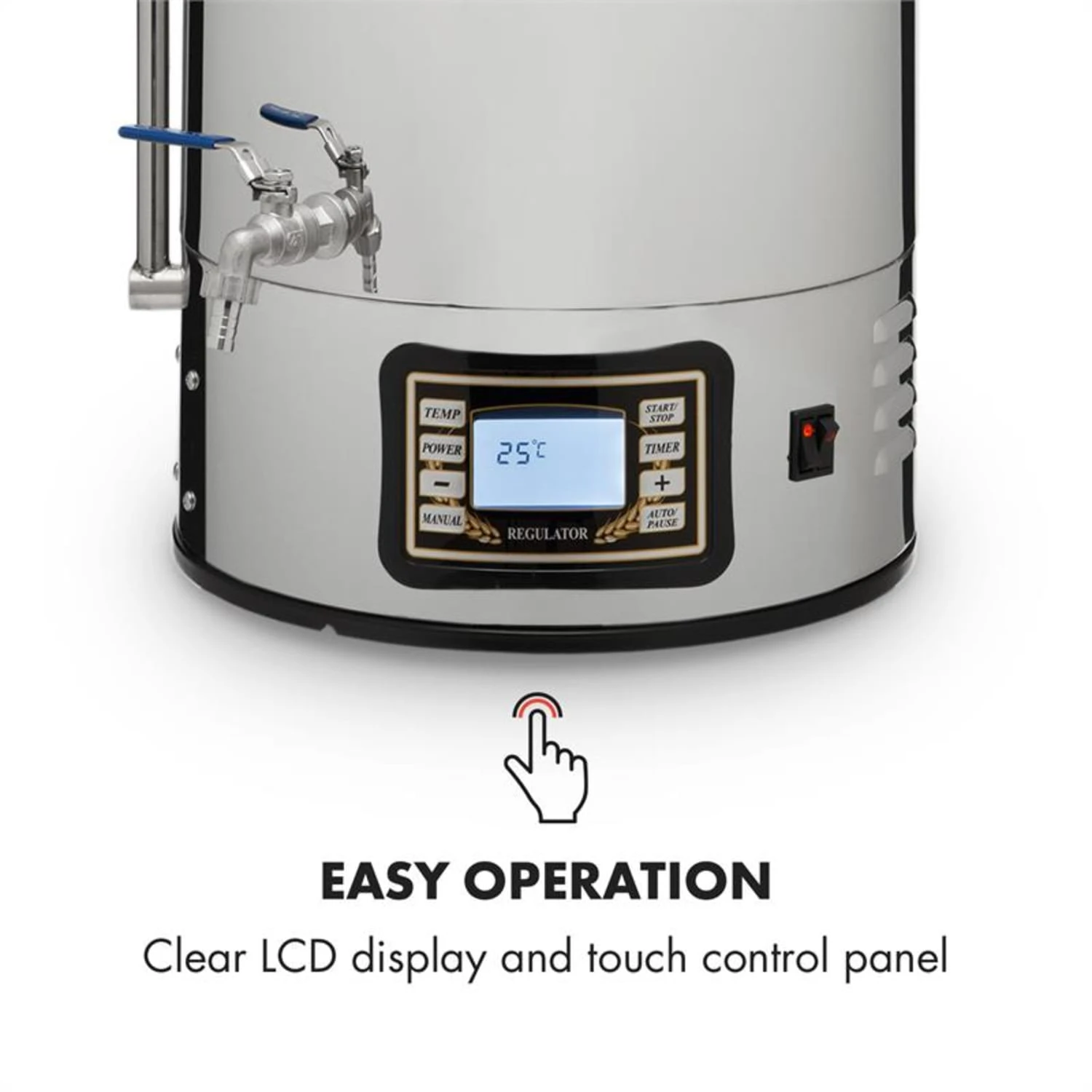 Mundschenk XXL + Eintauchkühler Bierbrauanlage 3000W 50l 304 Edelstahl 3 Mundschenk XXL + Eintauchkühler Bierbrauanlage 3000W 50l 304 Edelstahl – Bild 3