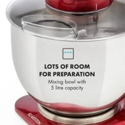 Curve Plus Küchenmaschinen-Set | 5l | 4-in-1 Fleischwolf | Rot -Haushaltsgeräte Rabatte 60002329 yy 0009 logo Klarstein Curve Plus Kuechenmaschinen Set rot