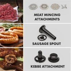 Curve Plus Küchenmaschinen-Set | 5l | 4-in-1 Fleischwolf | Silber -Haushaltsgeräte Rabatte 60002330 yy 0003 logo Klarstein Curve Plus Kuechenmaschinen Set silber