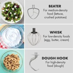 Curve Plus Küchenmaschinen-Set | 5l | 4-in-1 Fleischwolf | Silber -Haushaltsgeräte Rabatte 60002330 yy 0007 logo Klarstein Curve Plus Kuechenmaschinen Set silber