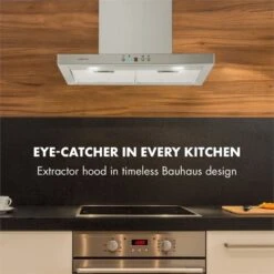 Klarstein Kalahari Limelight Einbau-Set Backofen + Abzugshaube 68Ltr 600 M³/h Schwarz Edelstahl -Haushaltsgeräte Rabatte 60002587 yy 0007 logo Klarstein Limelight Dunstabzugshaube 60cm silber