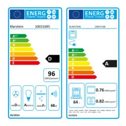 Gusteau Hektor Einbau-Set Backofen + Unterbau-Haube Schwarz Edelstahl -Haushaltsgeräte Rabatte 60002596 energy label