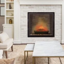 Lausanne Frame Kamingehäuse + Kamini Kamineinsatz MDF Klassisches Design -Haushaltsgeräte Rabatte 60002702 yy 0007 logo Klarstein Lausanne Frame Gehaeuse Kamini