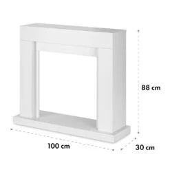 Studio Frame Kamingehäuse-Set Dekokamin + Kamini FX Kamineinsatz | Klassisches Design | MDF | Wandverschraubung | 100 X 88 X 30 Cm | Kamin-Einsatz: 1000/2000W | Täuschend Echte Feuerillusion Mit 2W LED -Haushaltsgeräte Rabatte 60002704 yy 0005 logo Klarstein Lausanne Frame Gehaeuse Kamini FX