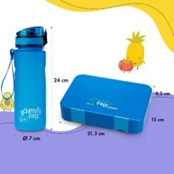 Schmatzfatz Frühstücksset Lunchbox & Trinkflasche Tritan Dicht BPA-frei -Haushaltsgeräte Rabatte 60002937 yy 0008 dimensions