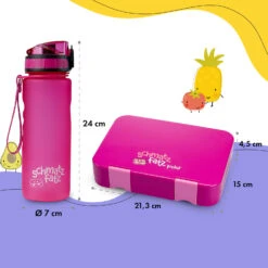 Schmatzfatz Frühstücksset Lunchbox & Trinkflasche Tritan Dicht BPA-frei -Haushaltsgeräte Rabatte 60002939 yy 0008 dimensions